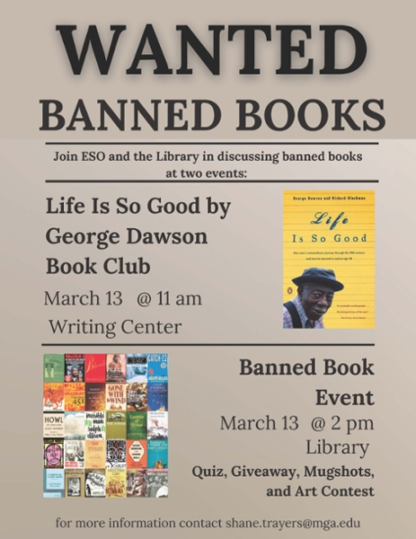 Banned book events flyer.